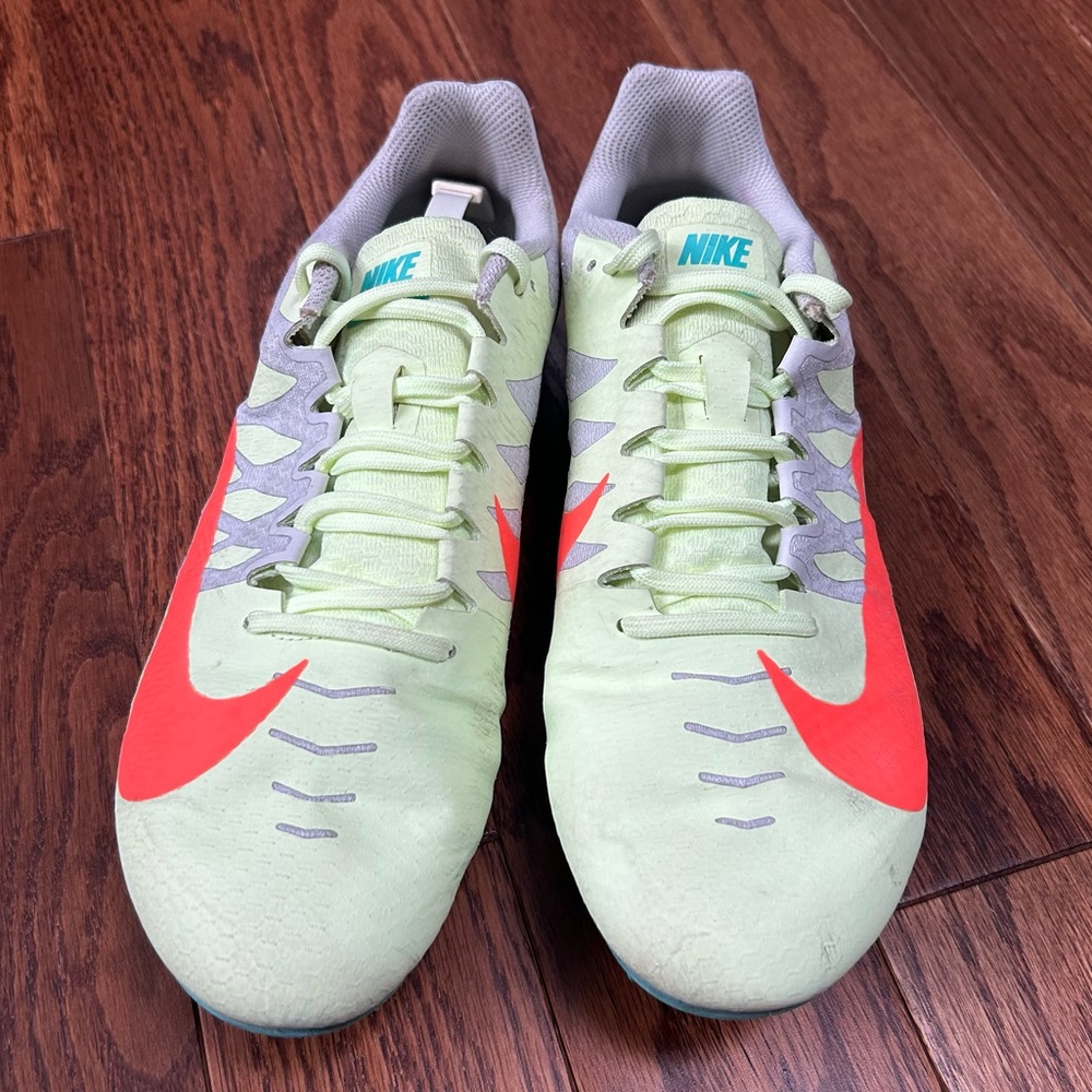 Nike Zoom Rival S 9 track spikes in the Barely Volt and Hyper Orange Size 9 - Picture 3 of 8